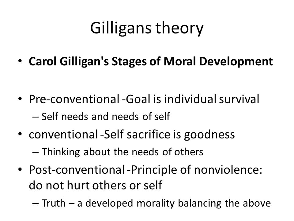 Moral Development - STAGES OF MORAL DEVELOPMENT